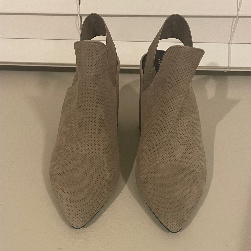 Treasure & Bond Taupe Suede Holt Slingback Heeled Boots
